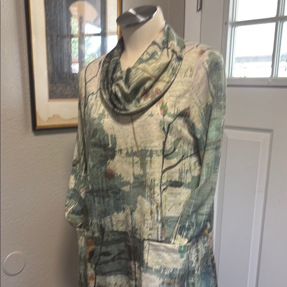 Floral Cowl Neck Midi Dress or tunic plus size available - Picture 16 of 16